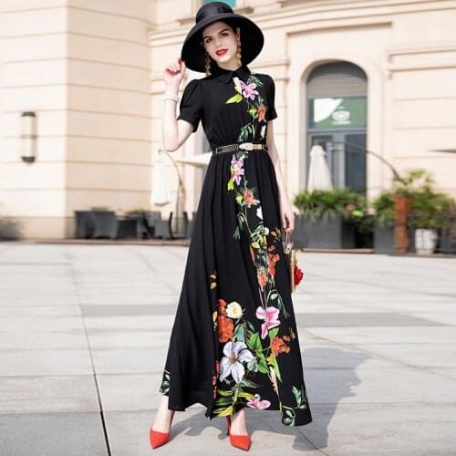 Dresses for Women National Style Dress Big Over The Knee Long Skirt Temperament Dress Long Skirt