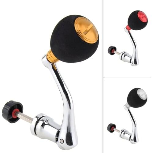 Full Metal Spinning Fishing Reel Replacement Handle Rocker Arm Grip with Comfortable Knob for 2000 3000 Fishing Wheel