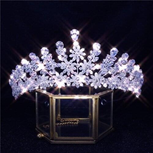 Baroque New drop Tiara crystal headdress wedding hair accessories crown jewelry headband wedding accessories gift for women