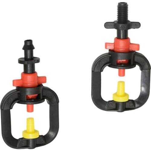 Greenhouse hanging Refraction mist sprinkler with threaded Barbed connector Water Saving Atomizing Nozzle 150pcs