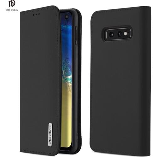 For Samsung Galaxy S10E DUX DUCIS Wish Series Luxury Case Flip Cover with card Slot Sturdy Stand Support Wireless Charging