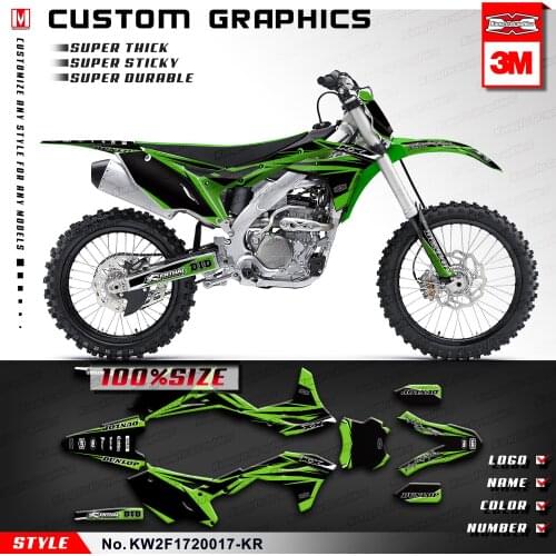 KUNGFU GRAPHICS Motorcycle Styling Stickers Racing Decals Motocross Self Adhesives for KXF 250 2017 2018 2019 2020