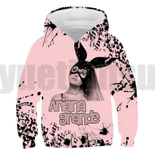 Fashion 3D Ariana Grande Hoodie Tops Ariana Grande Clothes Kids Spring Hoodies Men Childrens Pullover Streetwear for Girls