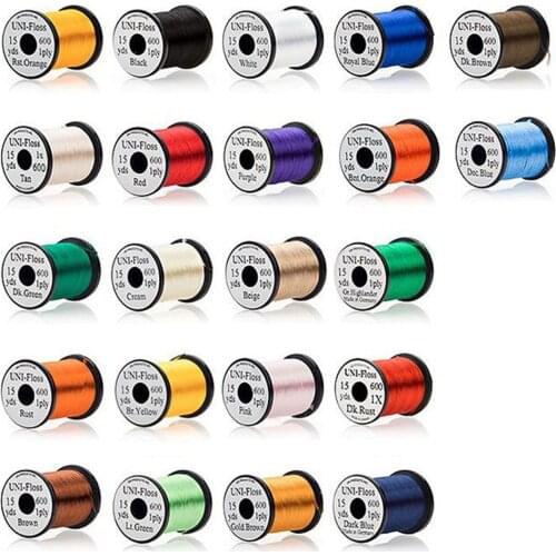 Tying Yarn Fly Fishing UNI FLOSS-15yds-various colors