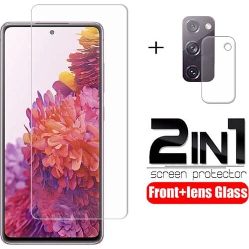 Screen Protector For Samsung Galaxy S21 Plus Glass S20 FE Note 10 Lite Tempered Glass Protective Lens Film For Samsung S21