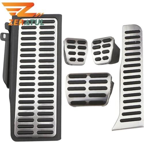Zeratul Stainless Steel Car Pedals for Volkswagen VW CC Passat B6 B7 R36 R-line for Skoda Superb AT MT LHD Auto Pedal Cover