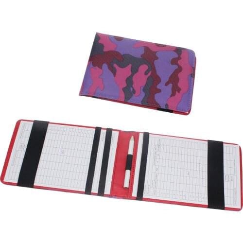 1pc PU Golf Scorecard Holder Keeper Golf Score Wallet Yard Book Cover Pocketbook Scoring With 2 Golf Score Cards 1 Pencil Gift