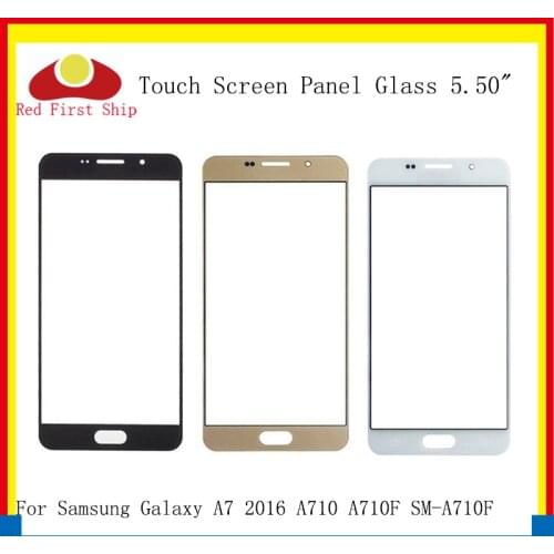 10Pcs/lot Touch Screen For Samsung Galaxy A7 2016 A710 A710F Touch Panel Front Outer Glass Lens A7 2016 LCD Glass Touchscreen