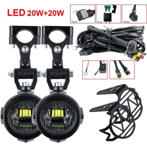 2pcs High Brightness Motorcycle LED Fog Lights Lamp Assembly Driving light For BMW R1200GS R1250GS ADV F8500gs