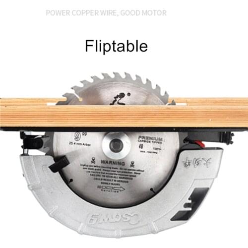 7 inch 8 inch portable electric circular saw flip electric saw household aluminum body woodworking saw table saw flashlight saw
