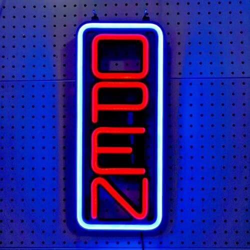 8''x19'' WORLD-DECO PVC form sheet Blue line Red OPEN Neon Sign Steady light up for Dress Coffee Shops Window Display