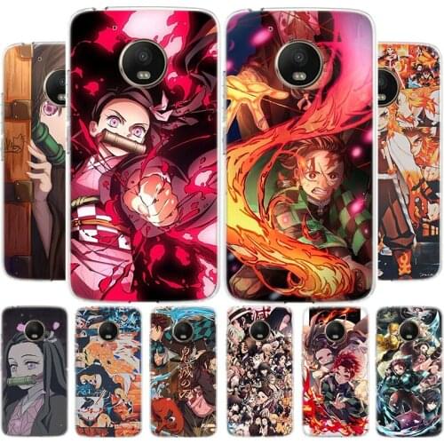 Anime Kimetsu No Yaiba Demon Slayer Phone Case For Motoralo Moto G8 G7 G6 G5 E6 E5 E4 S PLUS PLAY POWER OneMacro Cover Coque sof