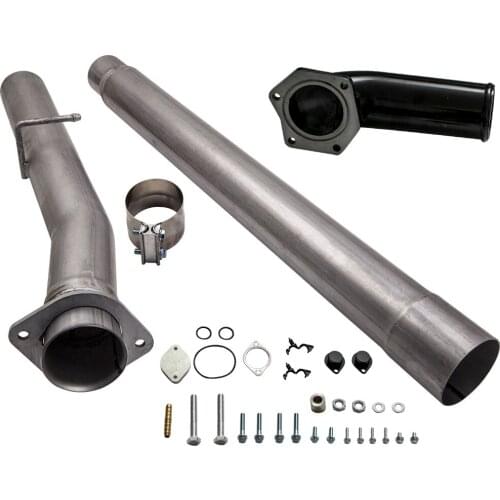 Black For Ford Powerstroke 6.4L 08-10 4'' CAT&DPF Pipe + EGR Kit