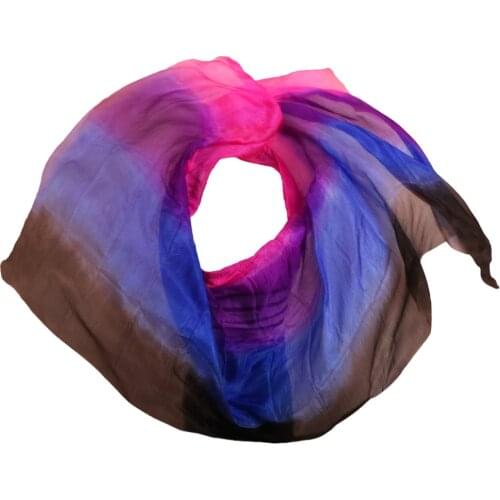 1 Pc Natural Silk Belly Dance100% silk dancing veils Props Stage Performance Veil wholesale Size and color can be customized