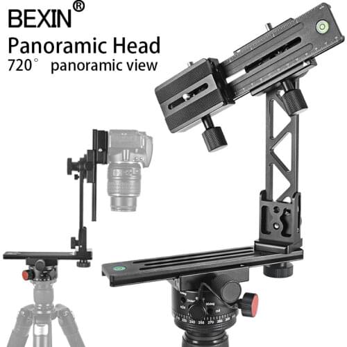 BEXIN panorama head 360 degree high coverage rotating tripod head with node index plate starry sky shooting for dslr camera