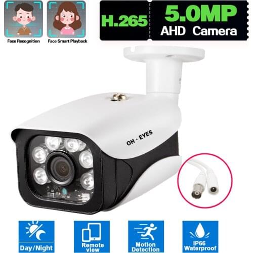 5MP Onvif CCTV Analog Camera Outdoor Waterproof Night Vision AHD DVR Security Bullet Camera BNC Video Surveillance System XMEYE