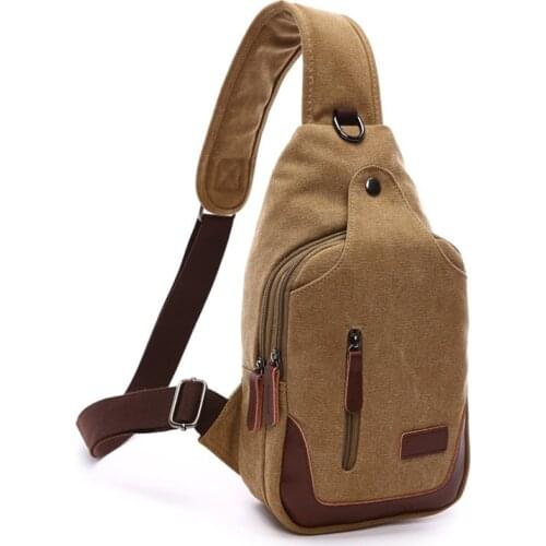 DB54 New Quality Military Messenger Bag Casual Travel Chest Bag Wash Water Canvas Small Crossbody Back Pack Shoulder Bag
