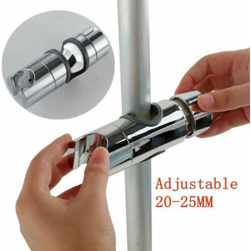 Chrome Bathroom Electroplating Lift Pipe Sliding Sleeve Universal Shower Head Holder Adjustable Riser Rail Bracket Slider Bar