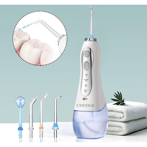 Monddouche Usb Oplaadbare Water Floss Draagbare Dental Water Flosser 5 Modi Jet 300Ml Monddouche Dental Tanden Cleaner + 5 Jet