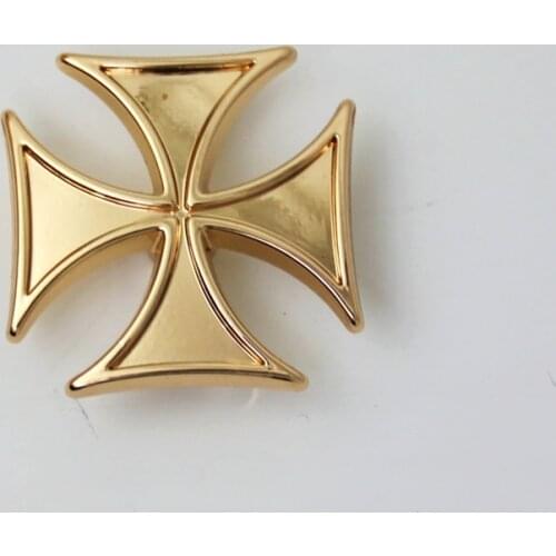 KB605) Wholesale 50pc 1'' Maltese Cross Concho Saddlery Tack Belt Concho Leathercraft Gold