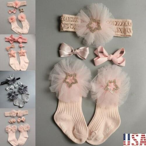 Newborn Baby Girls Lace Ruffle Tutu Socks Frilly Ankle Princess Anti Slip Socks