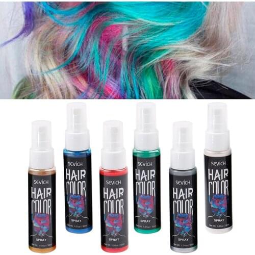 New 5 Color Liquid Hair Spray Unisex Party Cosplay Use Temporary Hair Color Dye Tinted Lasting Security Hair Styling Art