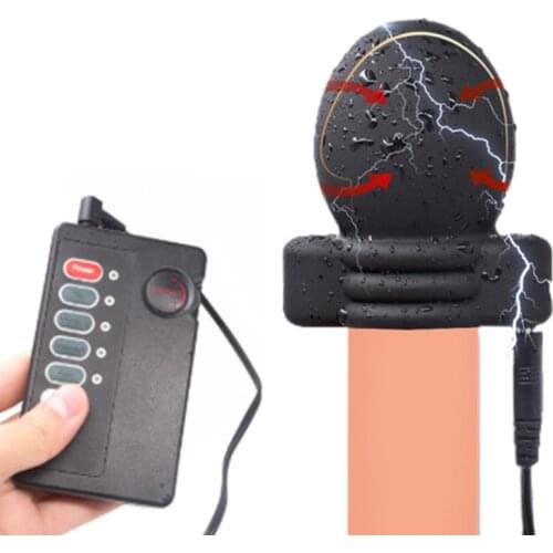 New Penis Electric Shock Therapy Glans Training Medical Themed Sex Toys Penis Electro Stimulator Delay Trainer Male Masturbation