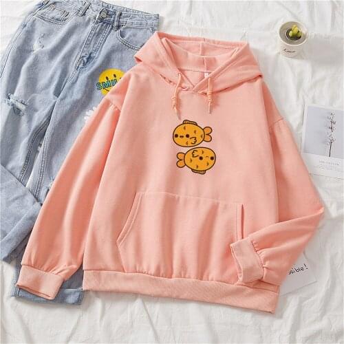 Autumn Winter Sweatshirts Funny Oversize Harajuku Kawaii Hoodie Women Printed Hoodies Women Sweatshirt Tracksuit Korean Clothes