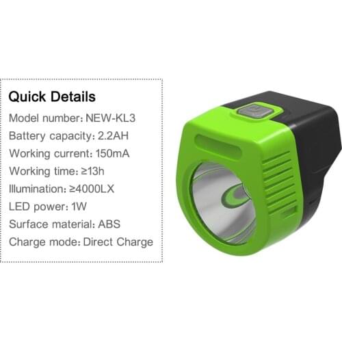 18650 rechargeable battery 3000 mah Mining Cap Lamp with USB charger