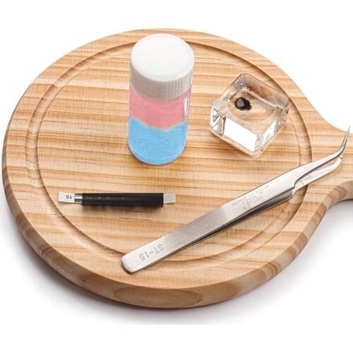 15/30ml Eyelash Extension Tweezers Cleaning Tools with Sponge Ball Remover Liquid Cleaner