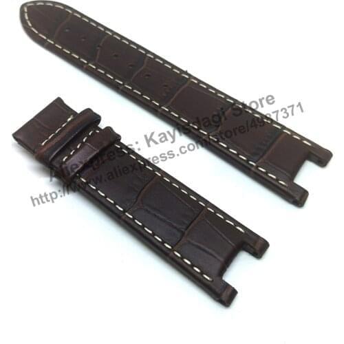 22mm Brown Leather watch band strap Comp Guess Collection GC GCI45003G1 I45003G1 GCA47007G1 A47007G1 GCX72001G1S X72001G1S