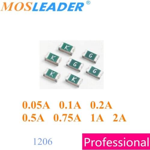 Mosleader 1206 PPTC Resettable Fuses 1000pcs 50mA 100mA 200mA 350mA 500mA 750mA 1A 2A 0.05A 0.1A 0.2A 0.35A 0.5A 0.75A Chinese