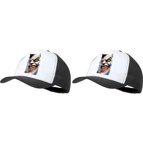 PACK 2 BLACK CAPS JOKER EVIL CLOWN chap