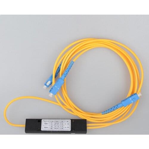 Fiber Optic Splitter SC 1x2 FTTH ABS box 1-2 Splitter box with 1 :2 Planar waveguide type Optical splitter