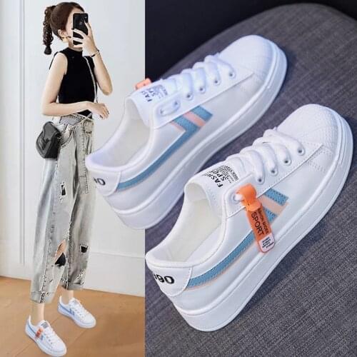 Ins Wild White Shoes Female 2021 Spring New Korean Student Running Board Shoes Female Breathable Casual Shoes