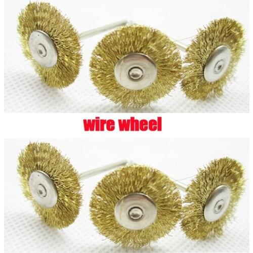 10pcs Steel Wire Wheel Brush dremel tools accessories rotary tool for mini drill tools electric burr deburring brushed wheels