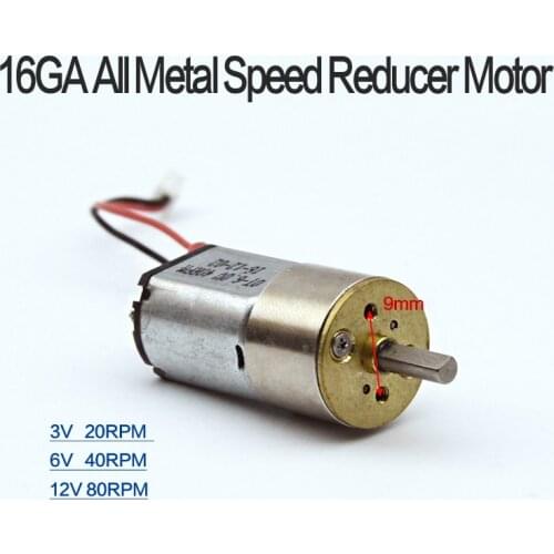 16GA-030 Mini Full Metal Electric DC 3V 6V Gear Motor 6 volt DC Motor 40RPM