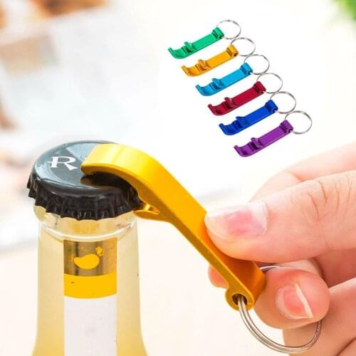 2PCS Portable Bottle Opener Key Ring Chain Keyring Keychain Metal Beer Bar Tool Claw Gift