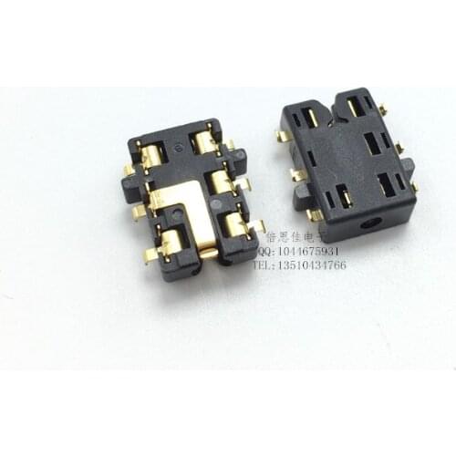 20pcs/Earphone socket 3.5 Audio socket Oblique mouth 6 Pin Insert plate