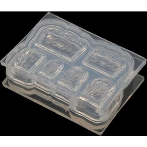 3D Mini French Toast Epoxy Resin Mold Bread Simulation Food Play Silicone Mold XXFB
