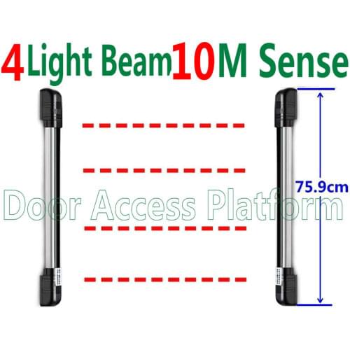 4 Light Beams+10 Meter Sensing Distance Hotel Secure Anti-thieves Window Sensor Gate Alarm Infrared Beam photocell safe control
