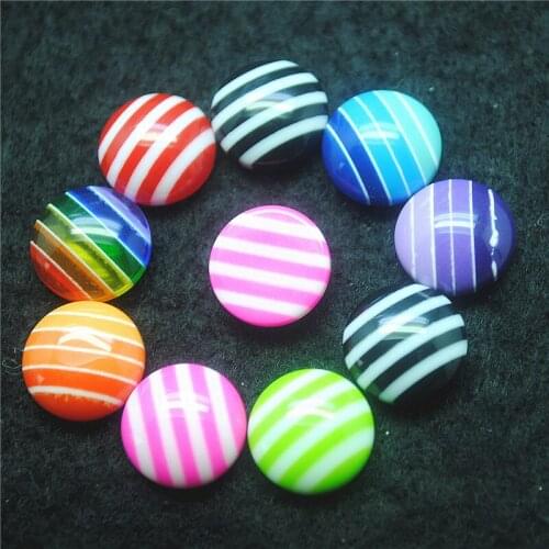 50PCS Mix Colors Resin Cabochons Plastic Beads Accessories Size 12MM NO HOLE FOR Fashion DIY BEADS Accessories Good Selling