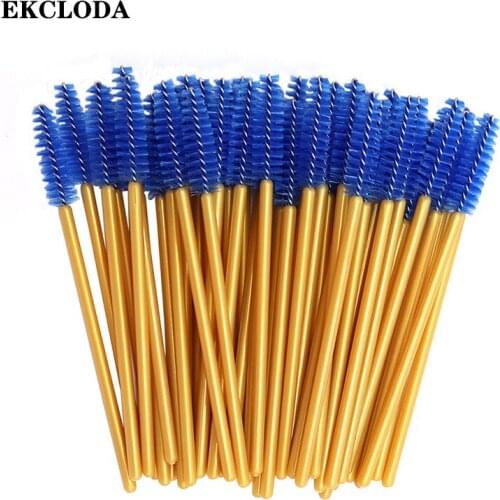 50PCS High Quality Nylon Disposable Mascara Wands Soft Mascara Brush Wand Eyebrow Comb Brushes Professional Eyelashes