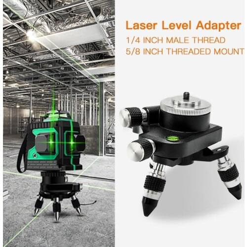 Laser Level Adapter 360-Degree Adjustment Rotation Base Tripod Bracket For 1/4inch Interface Laser Level Turning Pivoting Base