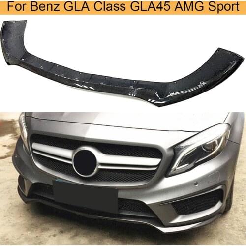 Car Front Lip For Mercedes-Benz GLA Class GLA45 AMG and Sport 2015 2016 Front Bumper Lip Spoiler Splitters Guard Carbon Fiber
