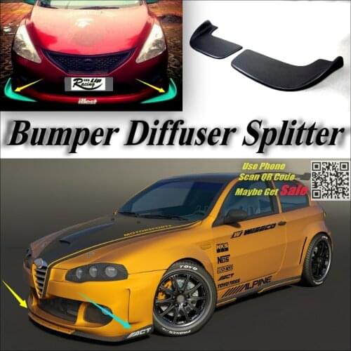 Car Splitter Diffuser Bumper Canard Lip For Alfa Romeo 147 / GTA AR Tuning Body Kit / Front Deflector Fin Chin Decline Body