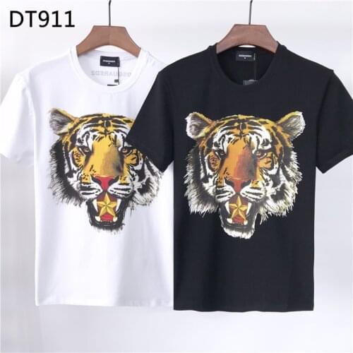 Free Shipping 2021 Luxury Trend DSQ2 Tide Brand Mens Printed Short Sleeve Tops Shirts dsquared2 T Shirt