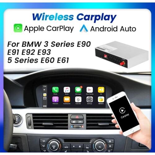 Wireless Apple CarPlay Android Auto Decoder Box For BMW 3 5 Series E60 E61 E62 E63 E90 E91 E92 E93 With CCC CIC System Mirroring