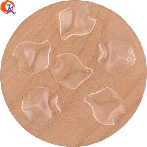 Cordial Design 25x28mm 580Pcs Acrylic Beads/Jewelry Accessories/Petal Shape/DIY Making/Hand Made/Clear Beads/Earring Findings