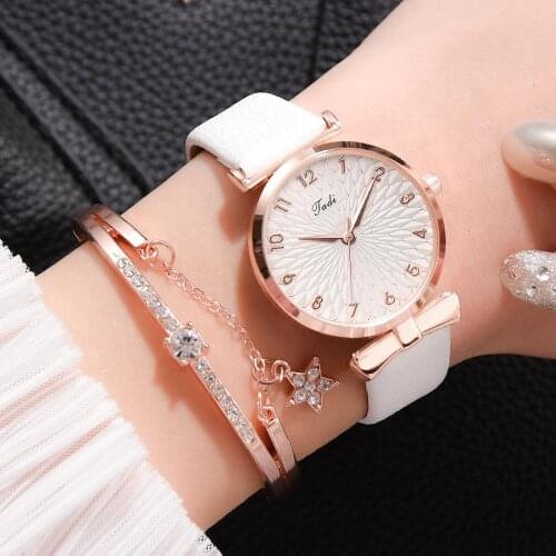 2020 Fashion Leather Band Watches for Women Casual Quartz Wristwatches Luxury Bracelet Watch Ladies Clock Gift Relogio Feminino